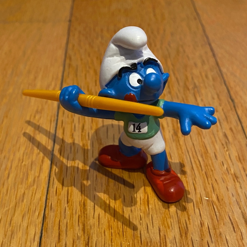 Smurf Action Figure with javelin